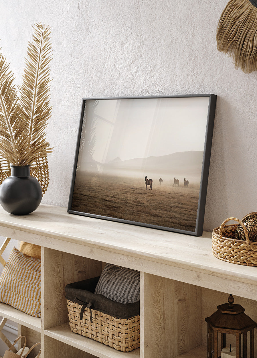 Horses in the Mist Poster - Posterbox.art