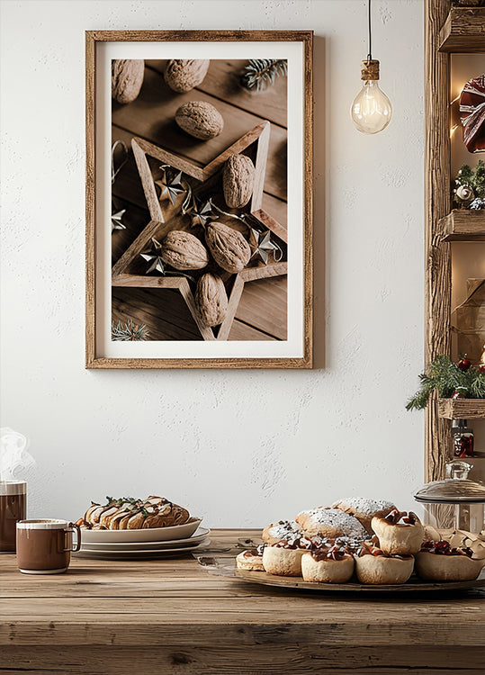 Walnuts in a Wooden Star Poster