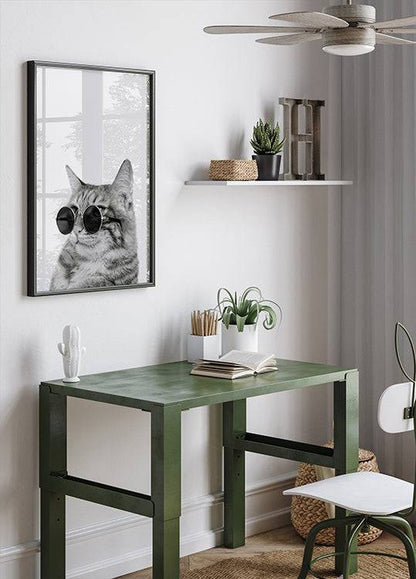 Cool Cat in Shades Poster