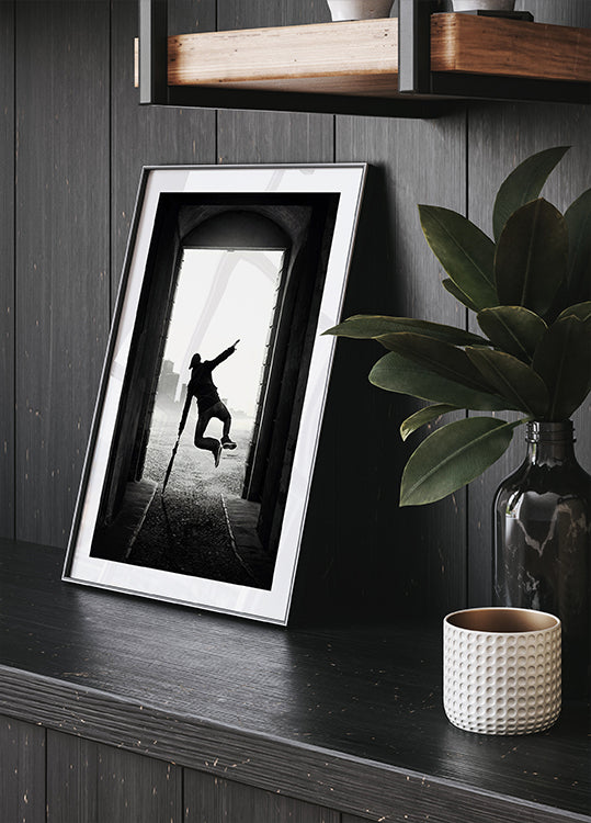 Joyful Leap Urban Poster