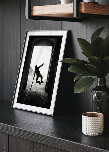 Joyful Leap Urban Poster