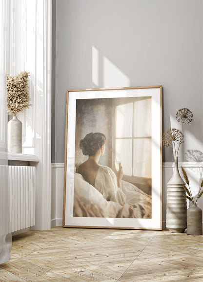 Moments of Stillness: Woman With Champagne Poster