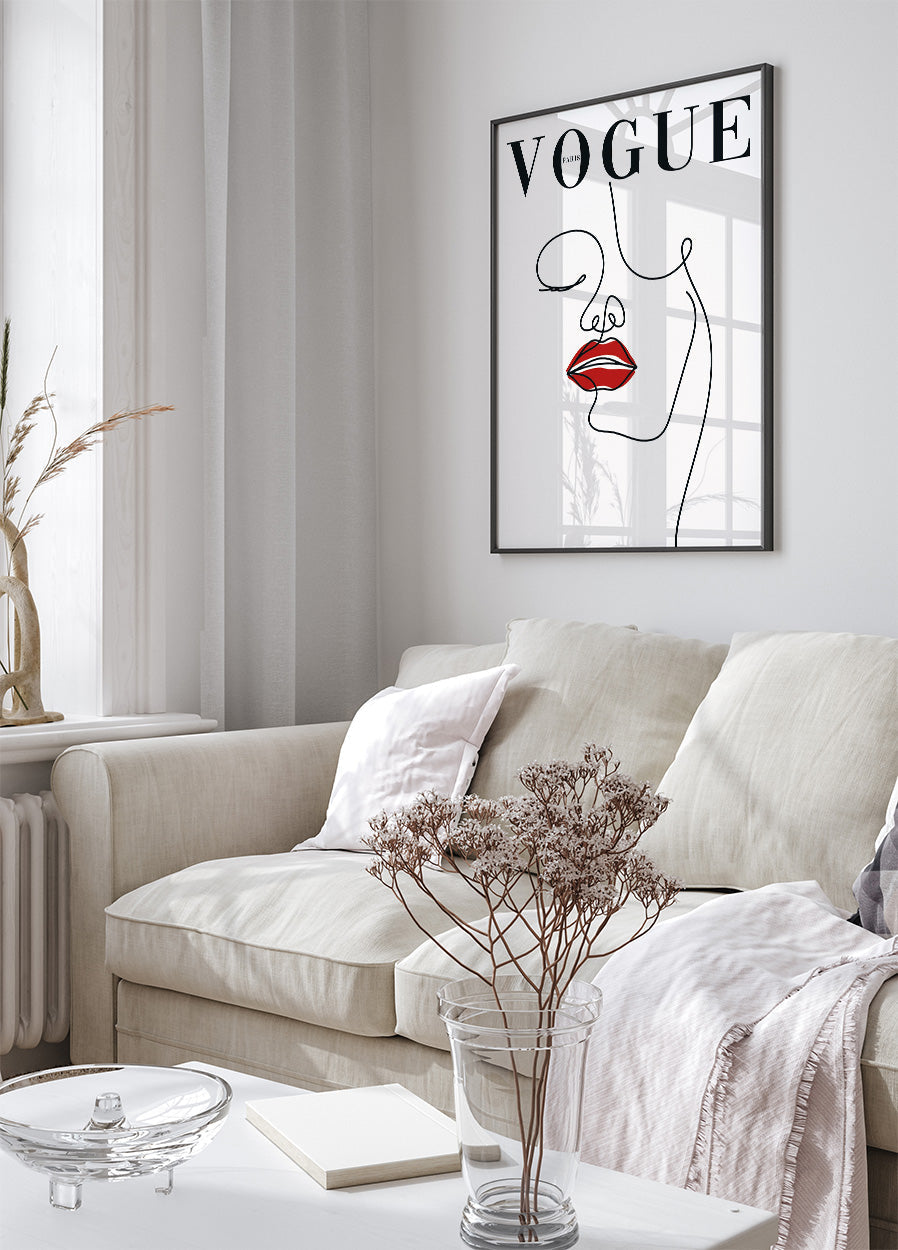 Red Lips Fashion Poster