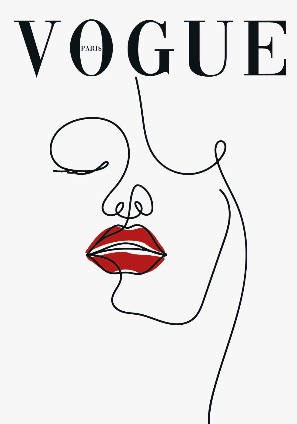 Red Lips Fashion Poster