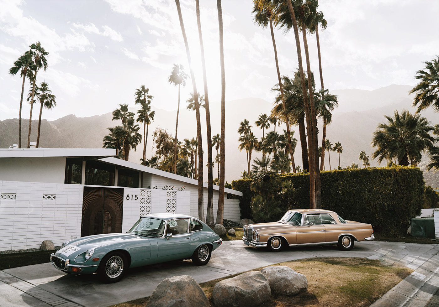 Retro Cars in Palm Springs Poster - Posterbox.art