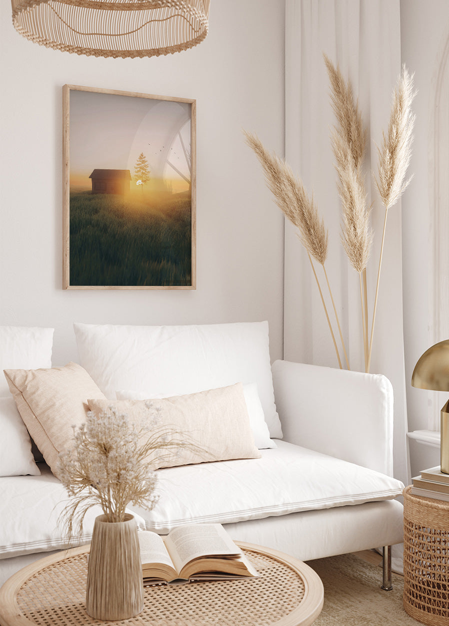 Sunset In The Field Poster - Posterbox.art