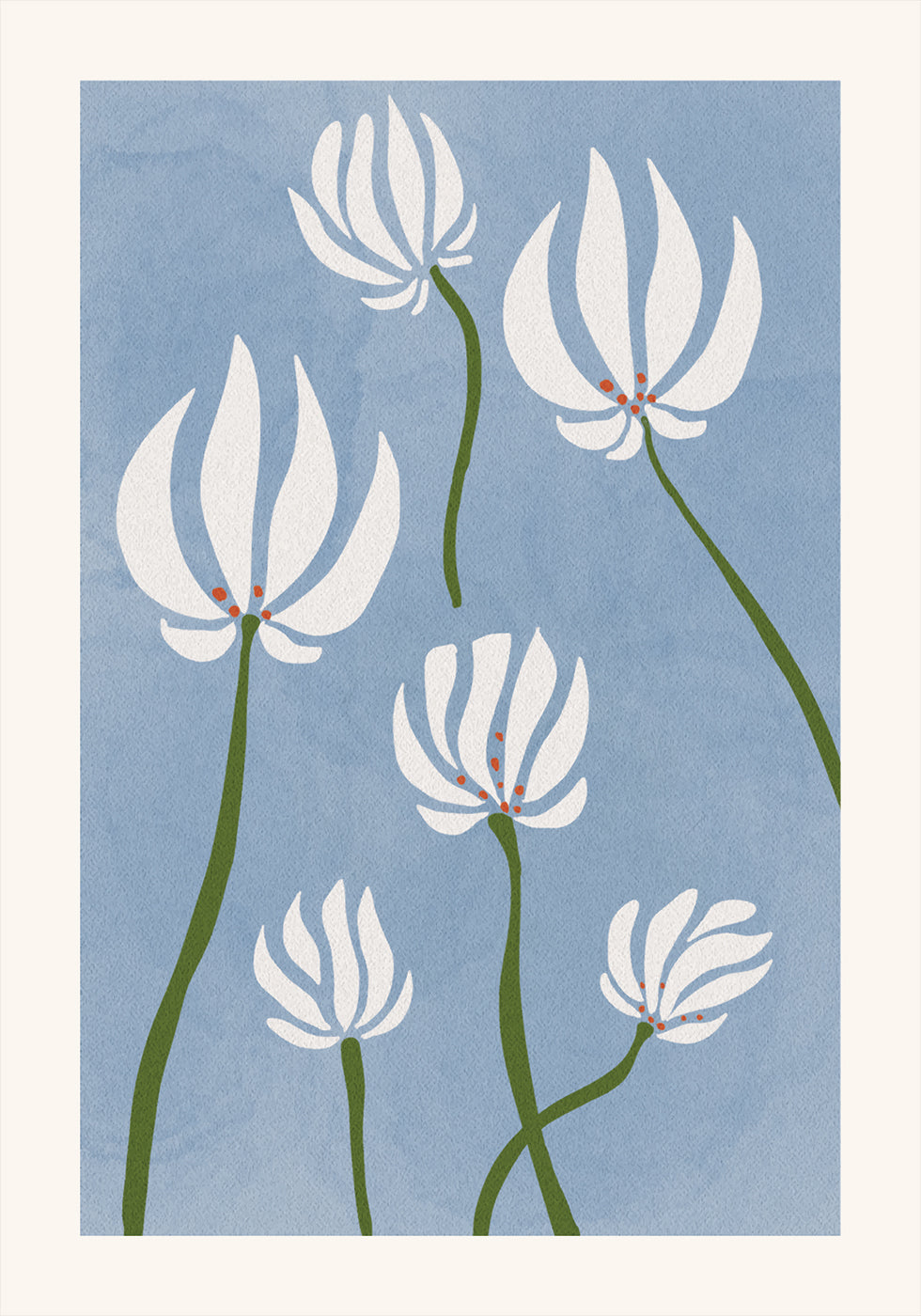 White Flowers Poster - Posterbox.art
